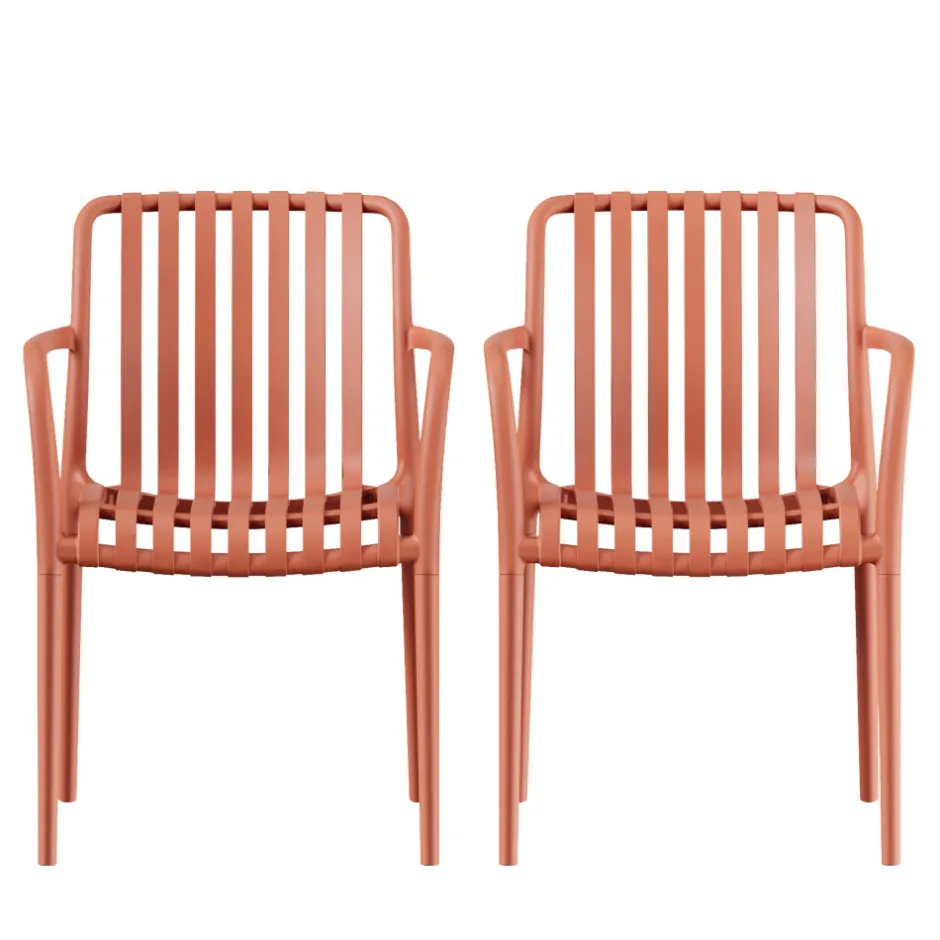 New Drawer BRANO Lot de 2 fauteuils de jardin en résine