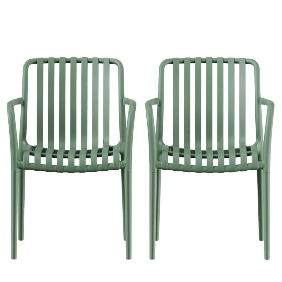 New Drawer BRANO Lot de 2 fauteuils de jardin en résine