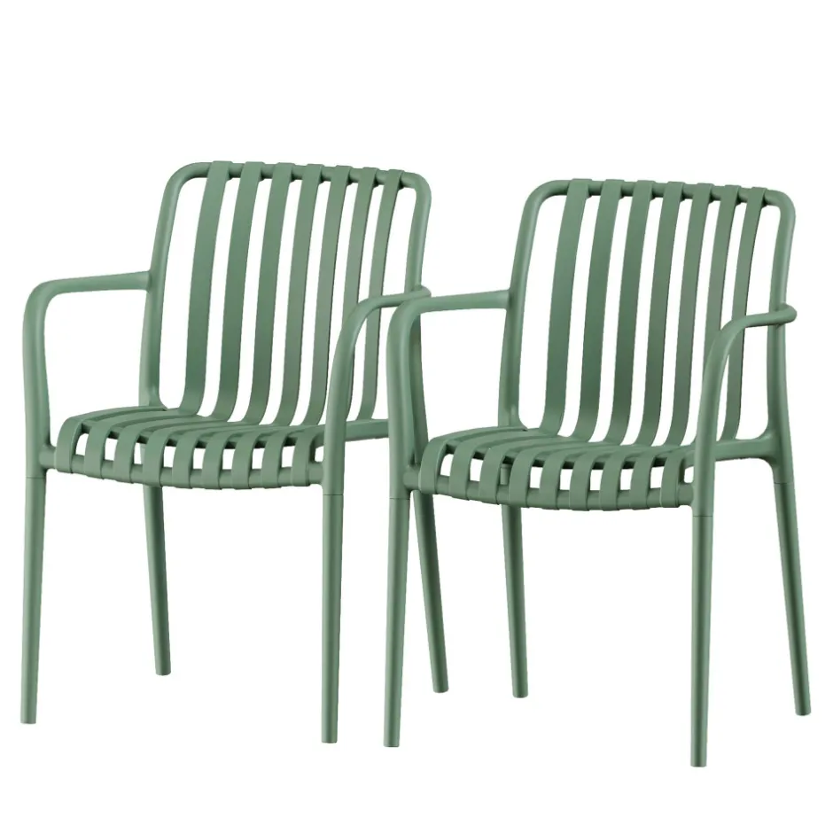New Drawer BRANO Lot de 2 fauteuils de jardin en résine