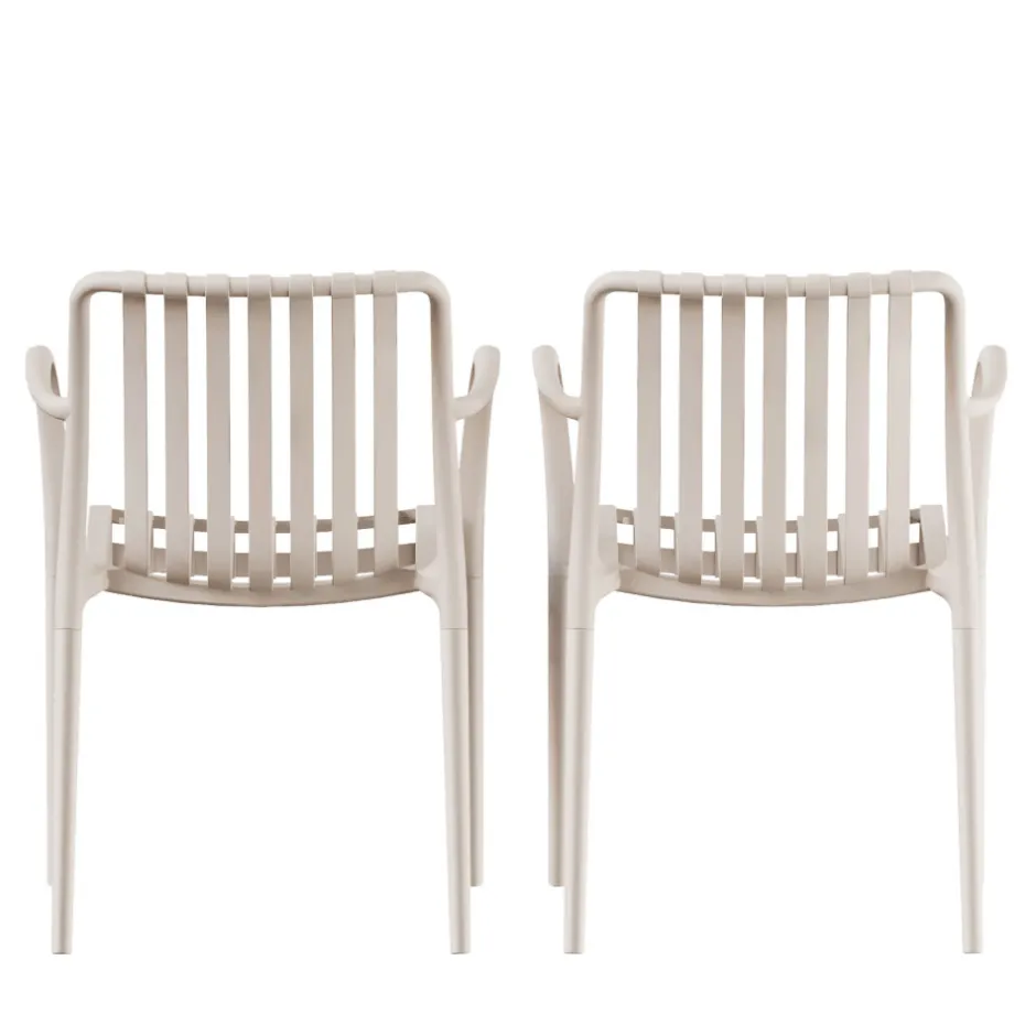 New Drawer BRANO Lot de 2 fauteuils de jardin en résine