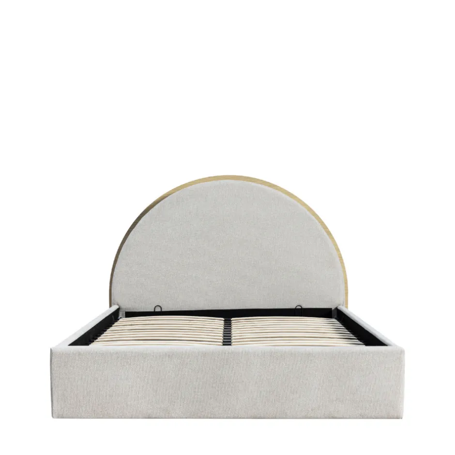 Hot Drawer BRIE Lit coffre en tissu avec rangements intégrés 140x190cm