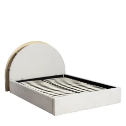 Hot Drawer BRIE Lit coffre en tissu avec rangements intégrés 140x190cm