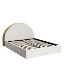 Discount Drawer BRIE Lit coffre en tissu avec rangements intégrés 160x200cm