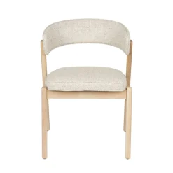 Hot Zuiver BRIGHT Lot de 2 chaises en tissu et bois