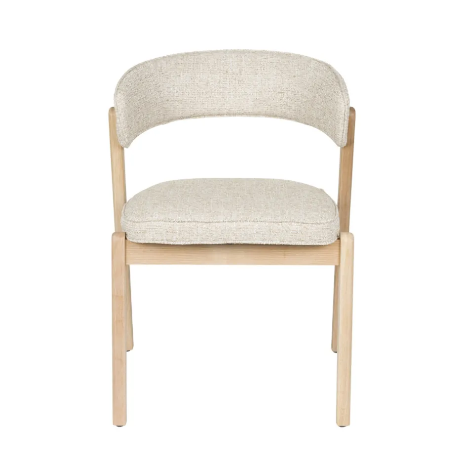 Hot Zuiver BRIGHT Lot de 2 chaises en tissu et bois