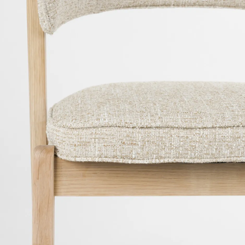 Hot Zuiver BRIGHT Lot de 2 chaises en tissu et bois