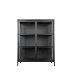 New House Nordic BRISBANE Vaisselier en verre et métal H101,5cm