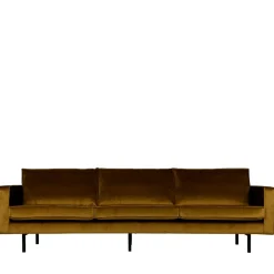 Discount Woood BRONCO Grand canapé 4 places vintage velours