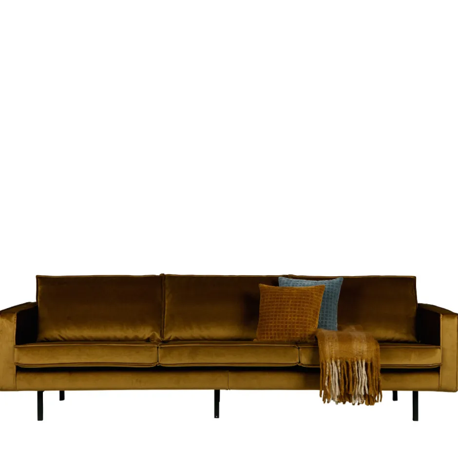 Discount Woood BRONCO Grand canapé 4 places vintage velours