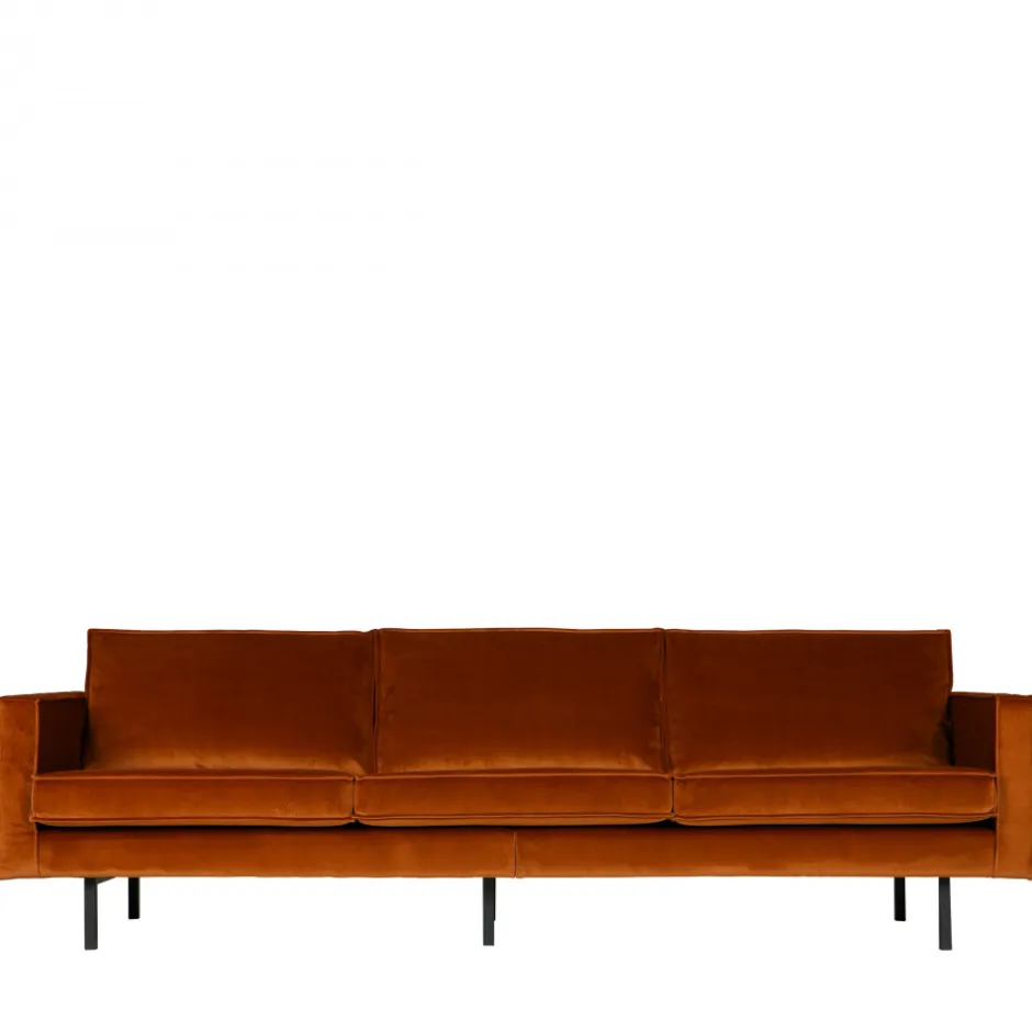 Discount Woood BRONCO Grand canapé 4 places vintage velours