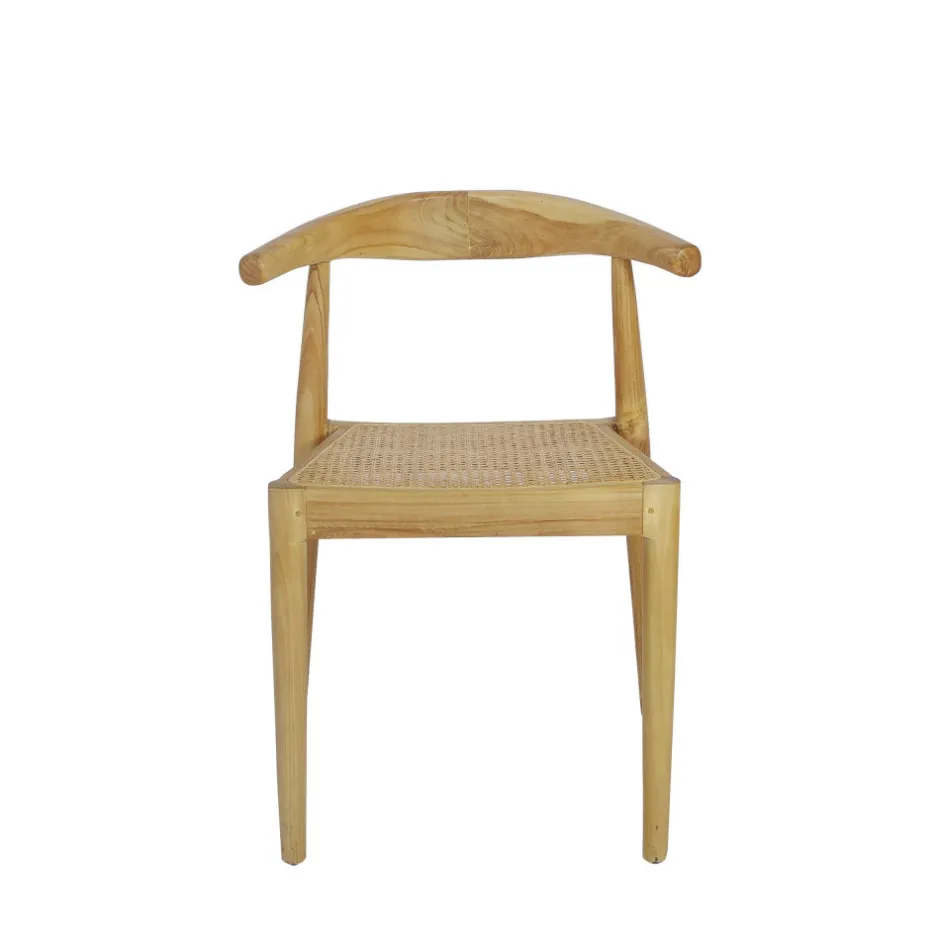 Online Drawer BUNGA Lot de 2 chaises en teck et cannage
