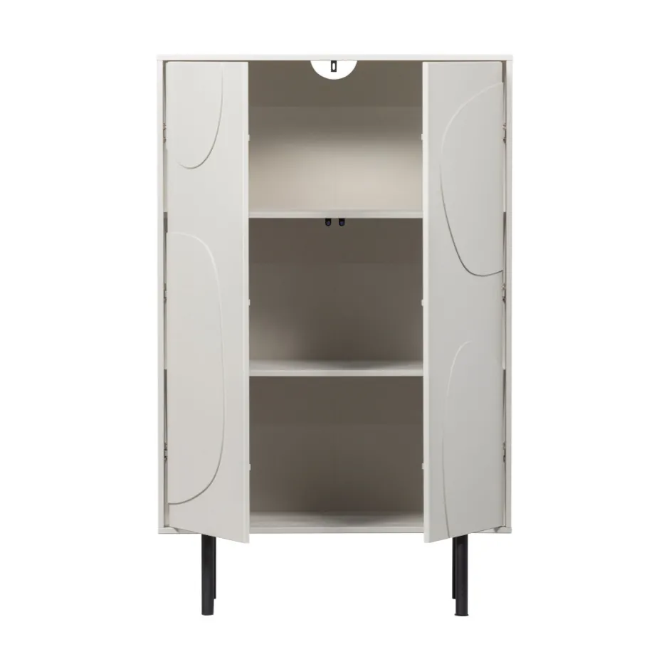 Sale Woood CADIZ Buffet haut 2 portes en bois H135cm
