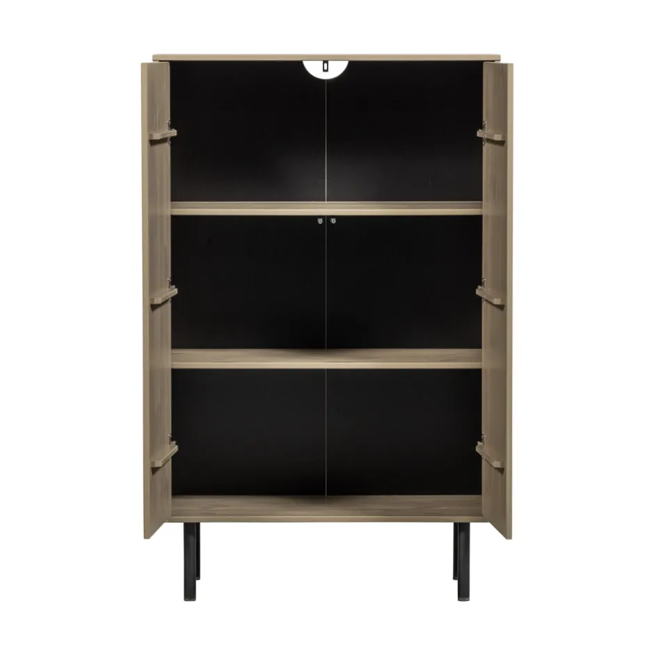 Sale Woood CADIZ Buffet haut 2 portes en bois H135cm