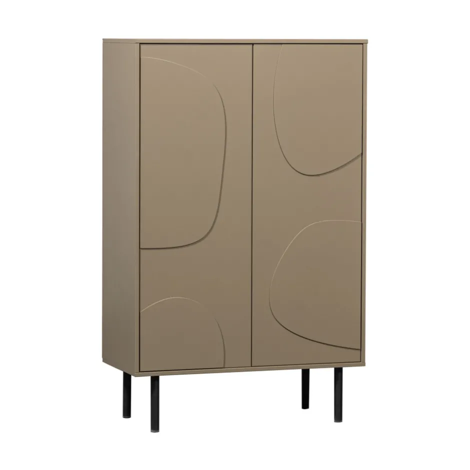 Sale Woood CADIZ Buffet haut 2 portes en bois H135cm