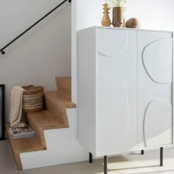 Sale Woood CADIZ Buffet haut 2 portes en bois H135cm