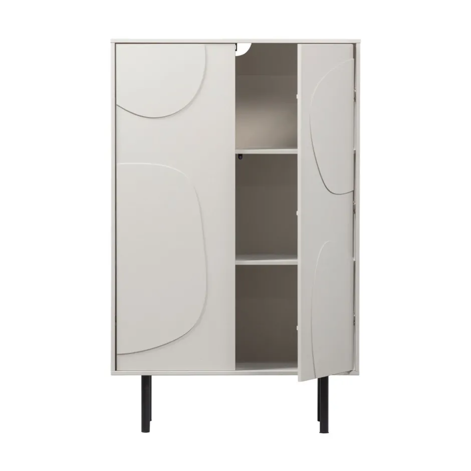 Sale Woood CADIZ Buffet haut 2 portes en bois H135cm