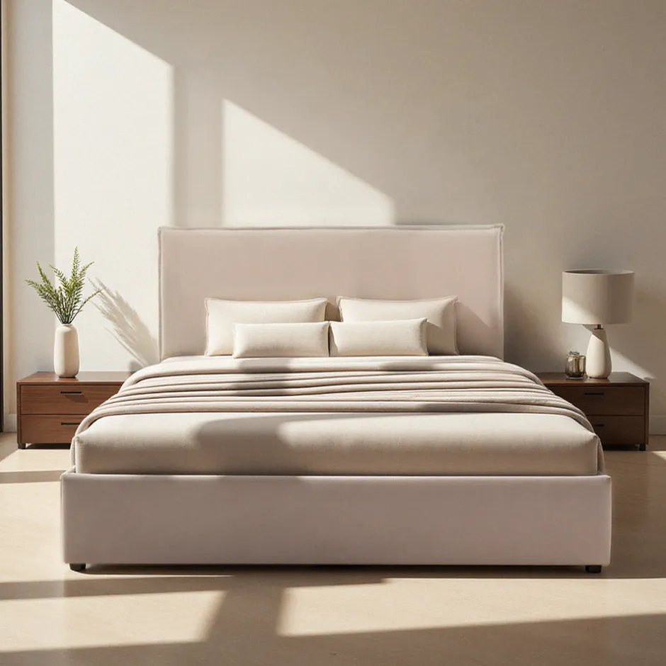 Hot Drawer CAMA Lit coffre en velours côtelé 180x200cm