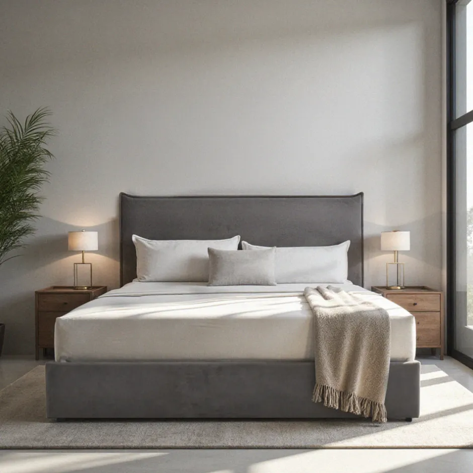 Hot Drawer CAMA Lit coffre en velours côtelé 180x200cm