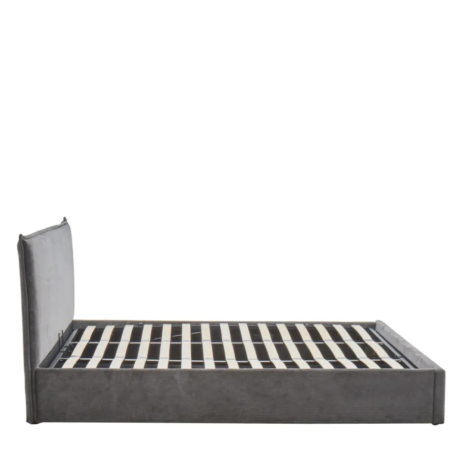 Hot Drawer CAMA Lit coffre en velours côtelé 180x200cm