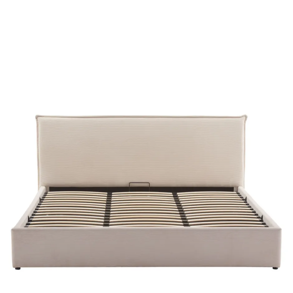 Hot Drawer CAMA Lit coffre en velours côtelé 180x200cm