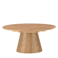 Drawer CAMI Table à manger extensible 6 à 8 personnes ovale en bois