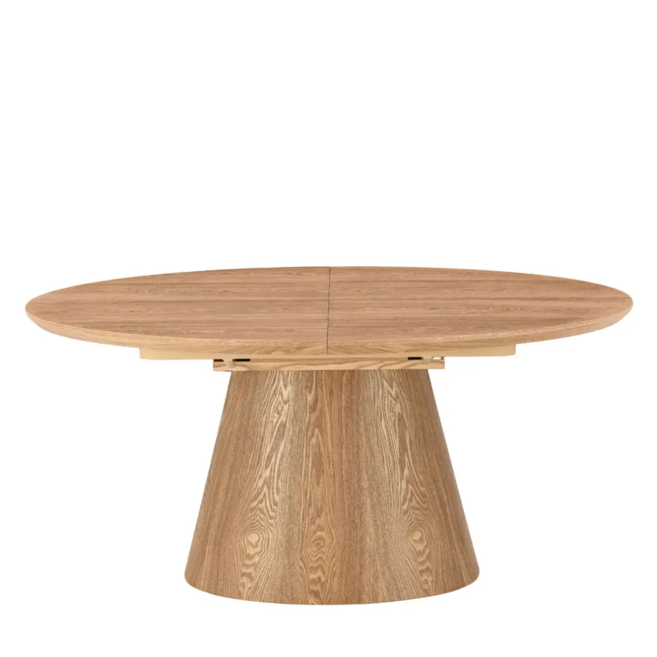 Drawer CAMI Table à manger extensible 6 à 8 personnes ovale en bois