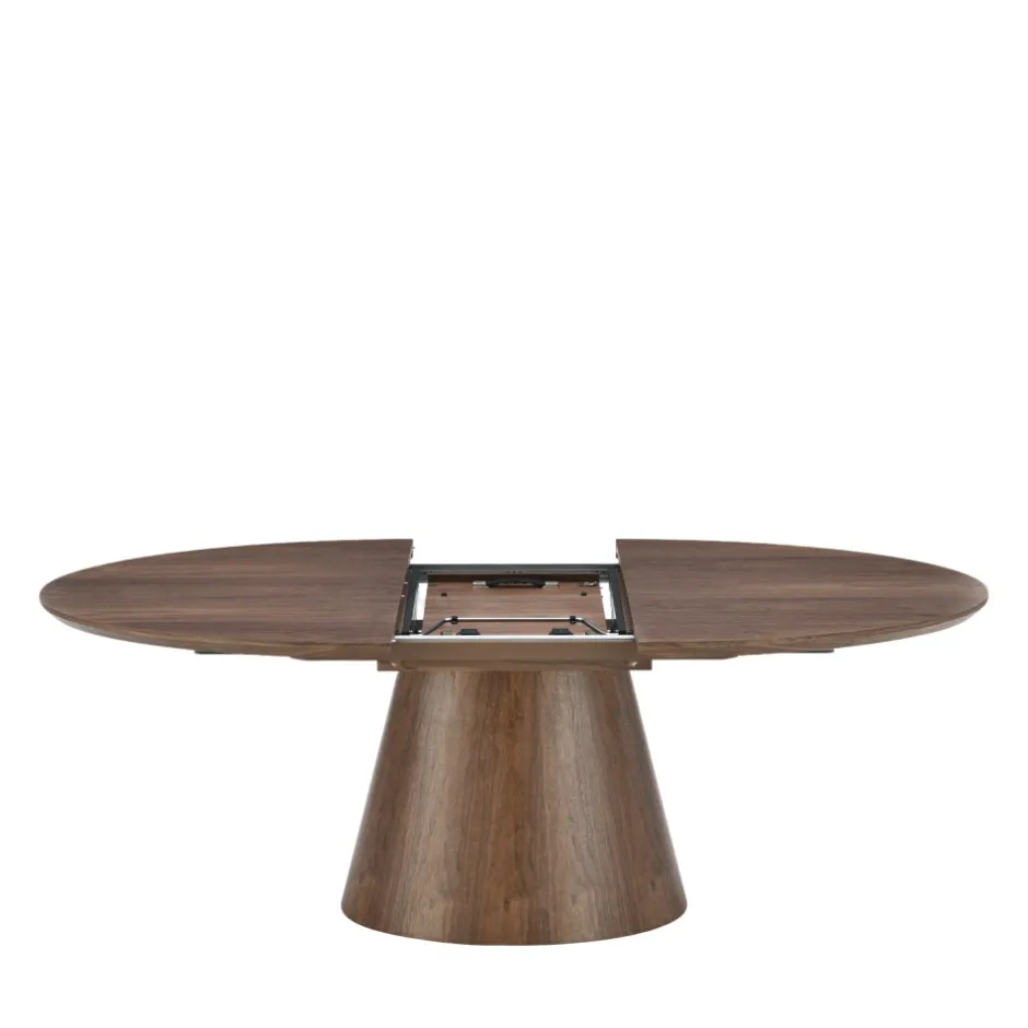 Drawer CAMI Table à manger extensible 6 à 8 personnes ovale en bois