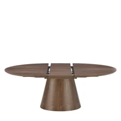 Drawer CAMI Table à manger extensible 6 à 8 personnes ovale en bois