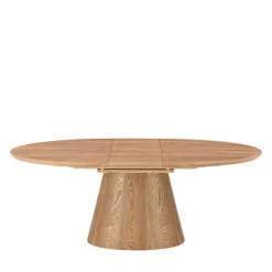 Drawer CAMI Table à manger extensible 6 à 8 personnes ovale en bois