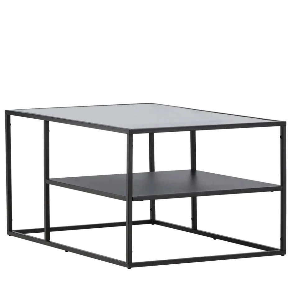 Clearance Venture Home CAMPINAS Table basse 2 plateaux en verre et métal