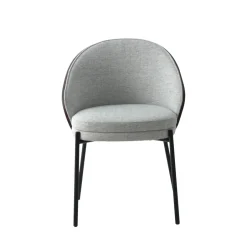 New House Nordic CANELAS Lot de 2 chaises en tissu et métal