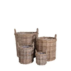 Clearance House Nordic CAOR Lot de 4 paniers en rotin