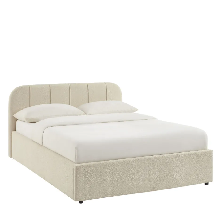 Online No name CARMEN Lit coffre en tissu chenille 140x190cm