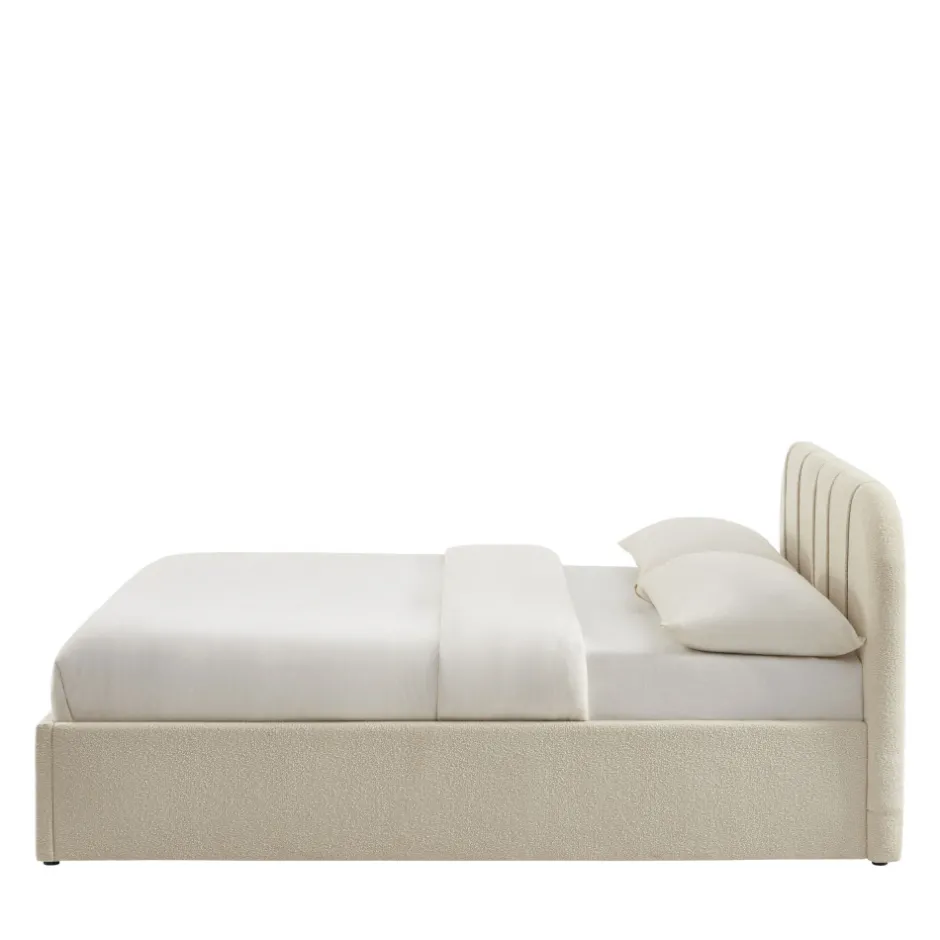 Online No name CARMEN Lit coffre en tissu chenille 140x190cm