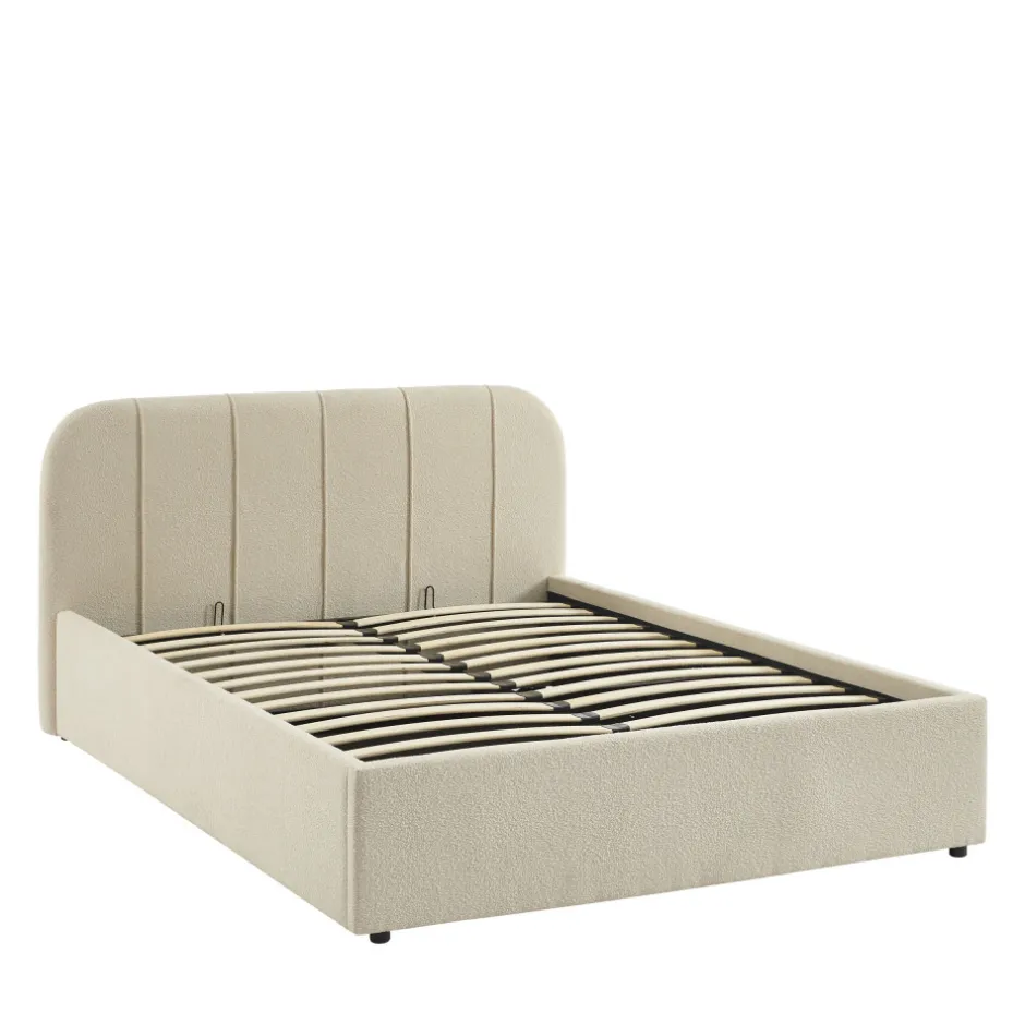 Online No name CARMEN Lit coffre en tissu chenille 140x190cm