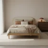Hot Drawer CARRIE Lit en tissu bouclette et bois 160x200cm