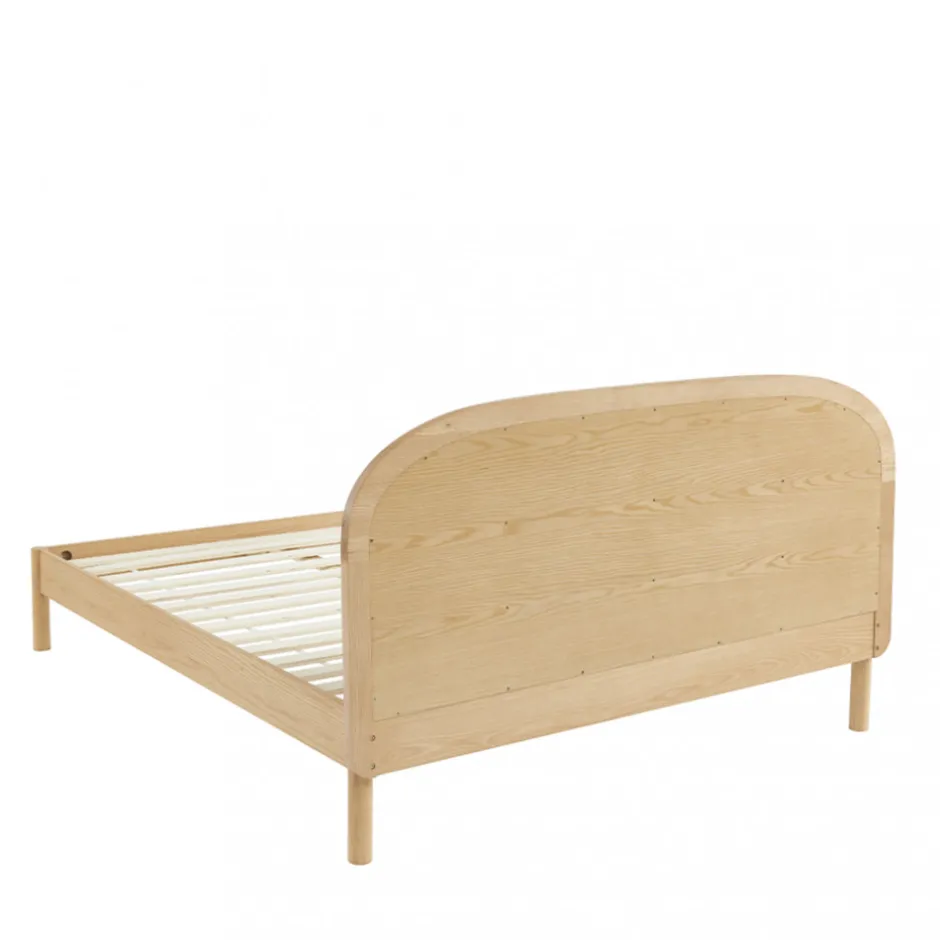 Hot Drawer CARRIE Lit en tissu bouclette et bois 160x200cm