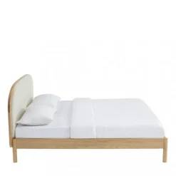 Hot Drawer CARRIE Lit en tissu bouclette et bois 160x200cm