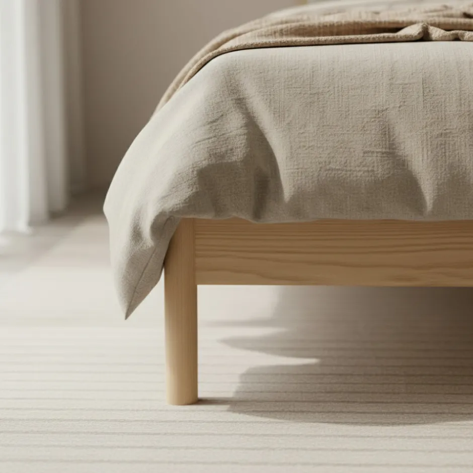 Hot Drawer CARRIE Lit en tissu bouclette et bois 160x200cm