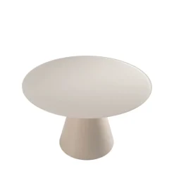 Hot Drawer CELESTE Table à manger 4 personnes ronde en verre trempé et métal ø120cm
