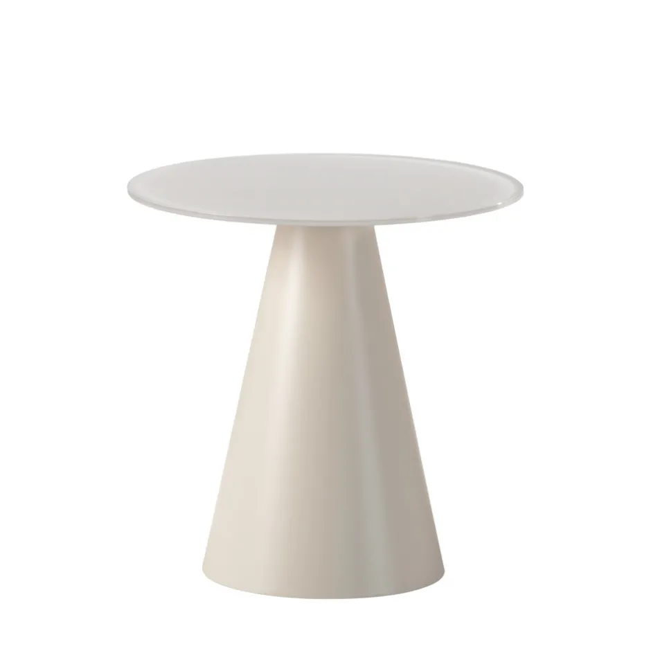 Online Drawer CELESTE Table d'appoint ronde en verre trempé et métal ø45cm