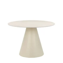 Online Drawer CHIBA Table à manger 4 personnes ronde effet travertin