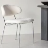 New Venture Home CHICO Lot de 2 chaises en tissu bouclette et métal