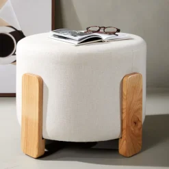 Discount Venture Home COFFEY Pouf rond en tissu ø52,5cm