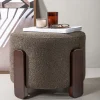 Online Venture Home COFFEY Pouf rond en tissu bouclette ø52,5cm