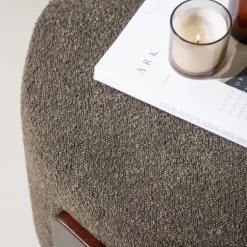Online Venture Home COFFEY Pouf rond en tissu bouclette ø52,5cm