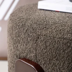 Online Venture Home COFFEY Pouf rond en tissu bouclette ø52,5cm