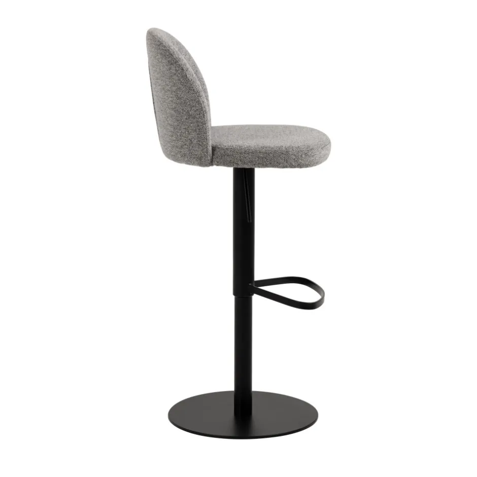 Best Drawer COLOBURA Tabouret de bar réglable en tissu et métal H55-80cm
