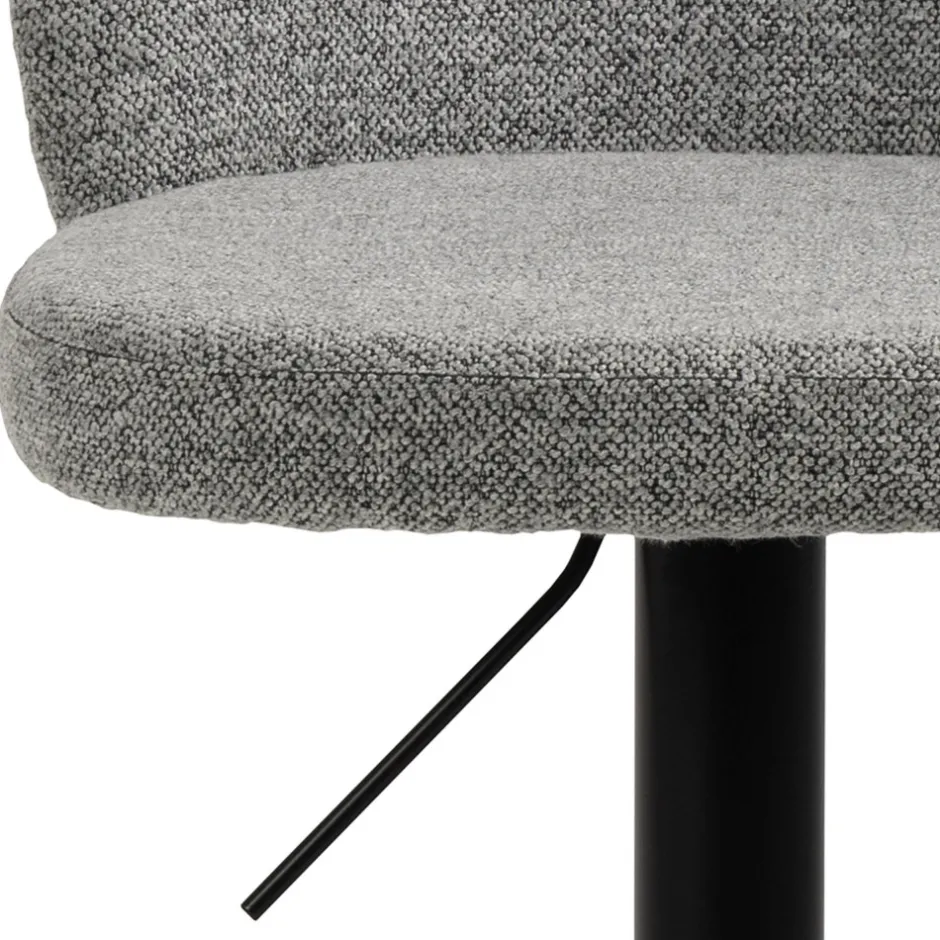 Best Drawer COLOBURA Tabouret de bar réglable en tissu et métal H55-80cm