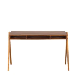 New Woood COMPARTMENT Bureau en bois 3 niches L120cm